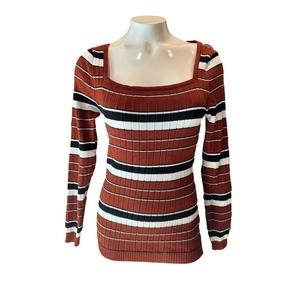 L.A. ⭐️ Knit  Collection long sleeve shirt ribbed size 1X stretchy